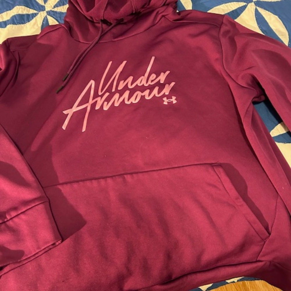 Under Armour fleece lined purple hoodie oversized XL